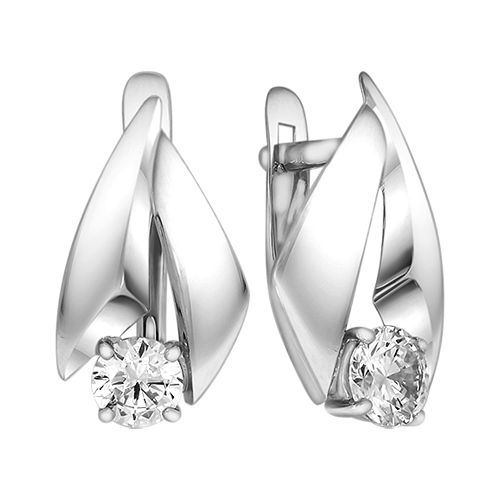 

Серьги из серебра ЯХОНТ Ювелирный 216530, фианит, 216530