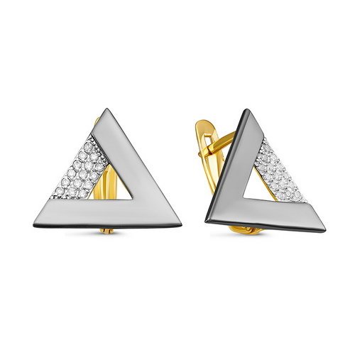 

Серьги из серебра с фианитом Яхонт Ювелирный 216748, 216748