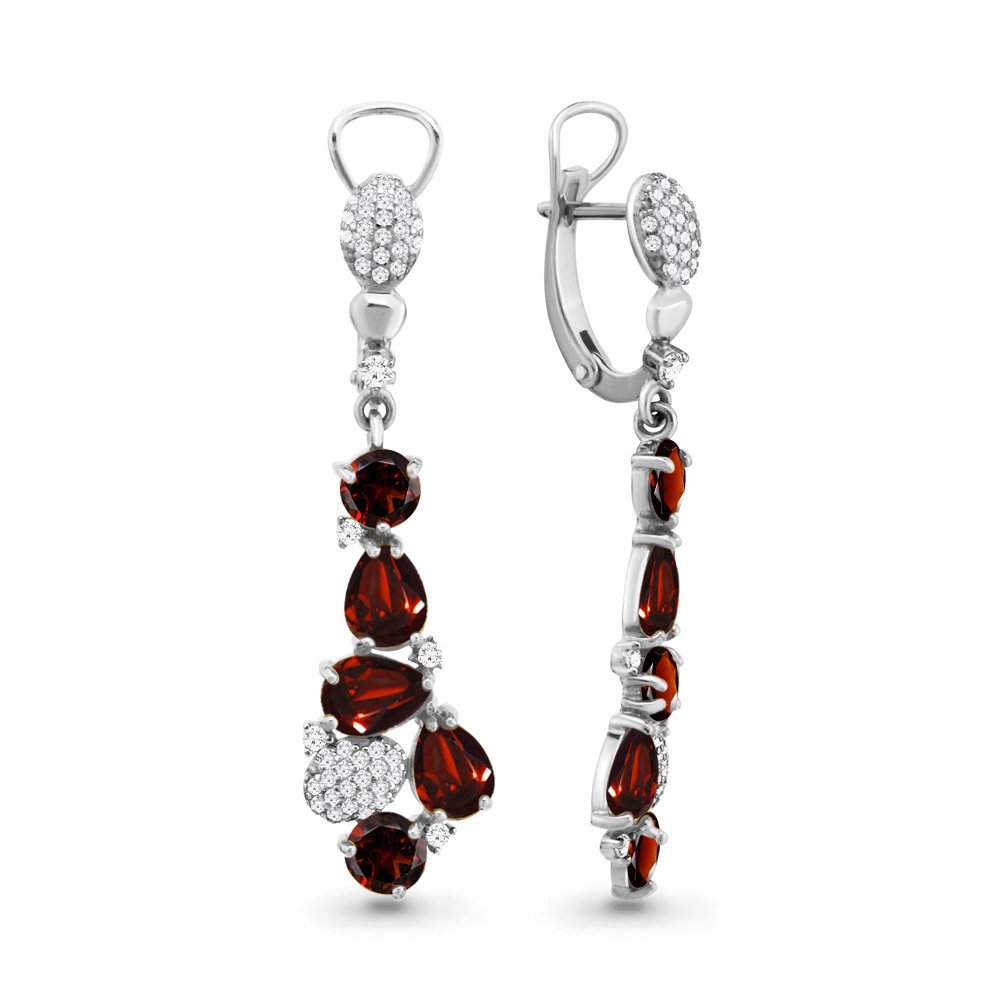 

Серьги из серебра с гранатом Яхонт Ювелирный 216828, 216828