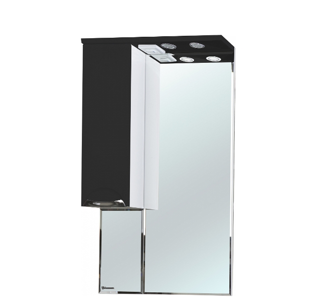 

Зеркало-шкаф Bellezza Альфа 55 L черный 4618808002049, Альфа