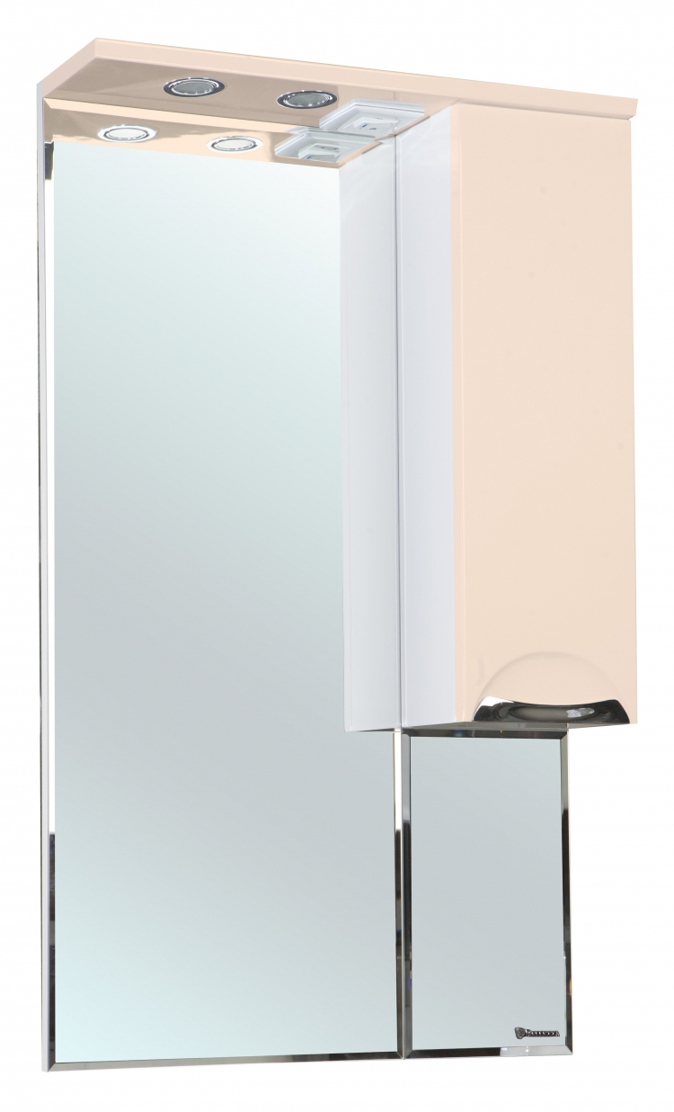 фото Зеркало-шкаф bellezza альфа 55 r бежевый 4618808001073