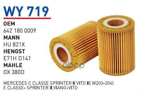 

Фильтр Масляный Chrysler/Jeep/Mb Дизель 2005-> Wunder Filter Wy719 Chrysler/Jeep/Mb Дизель