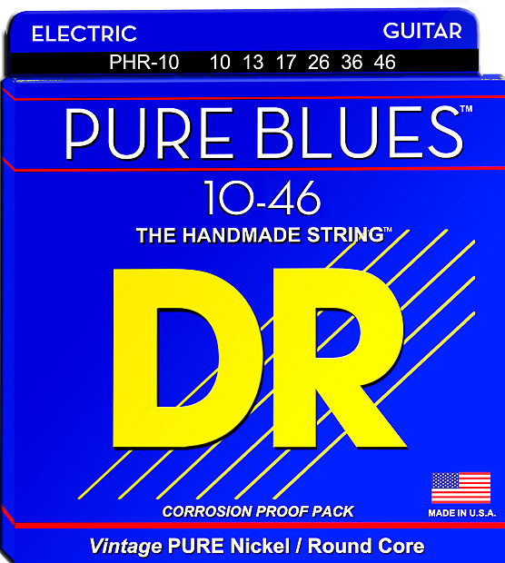 фото Струны для электрогитары dr strings dr phr-10 pure blues 10-46