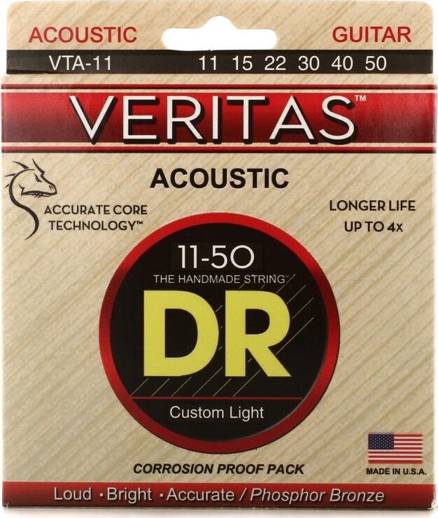 фото Струны для акустической гитары dr strings dr vta 11