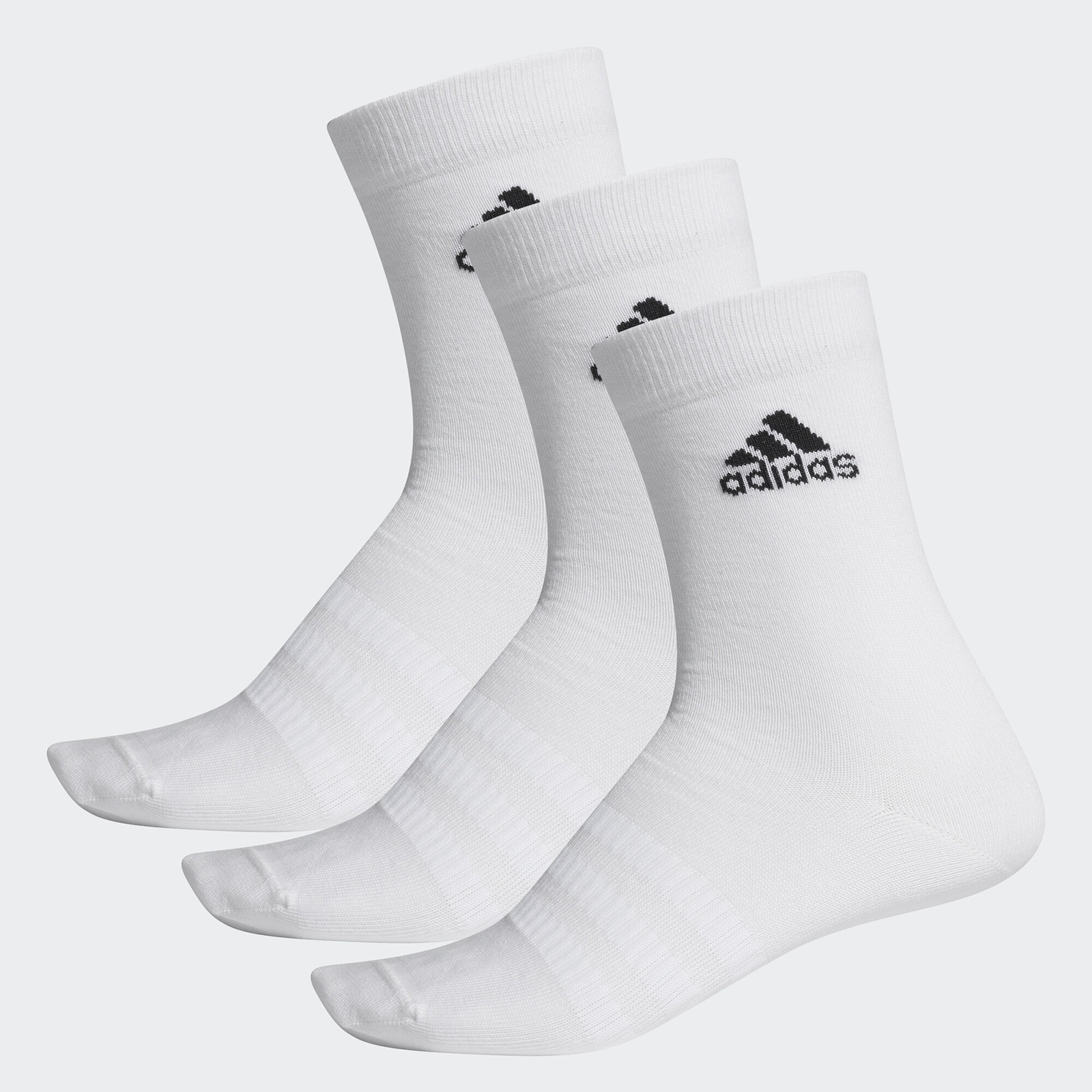 

Носки унисекс Adidas Light Crew 3Pp белые 36-38, Light Crew 3Pp