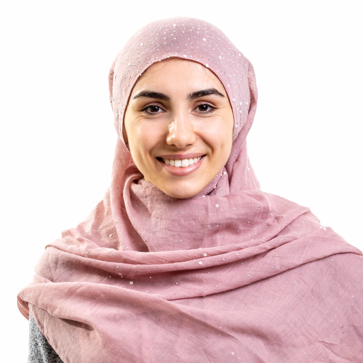 фото Хиджаб платок женский asiyah ay-hjb4-01 пудровый бежевый р. 170x60