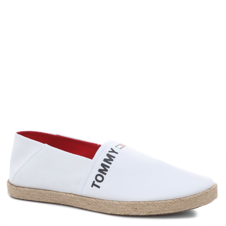 фото Мужские эспадрильи tommy jeans tommy jeans logo espadrille em0em00676 цв. белый 45 eu