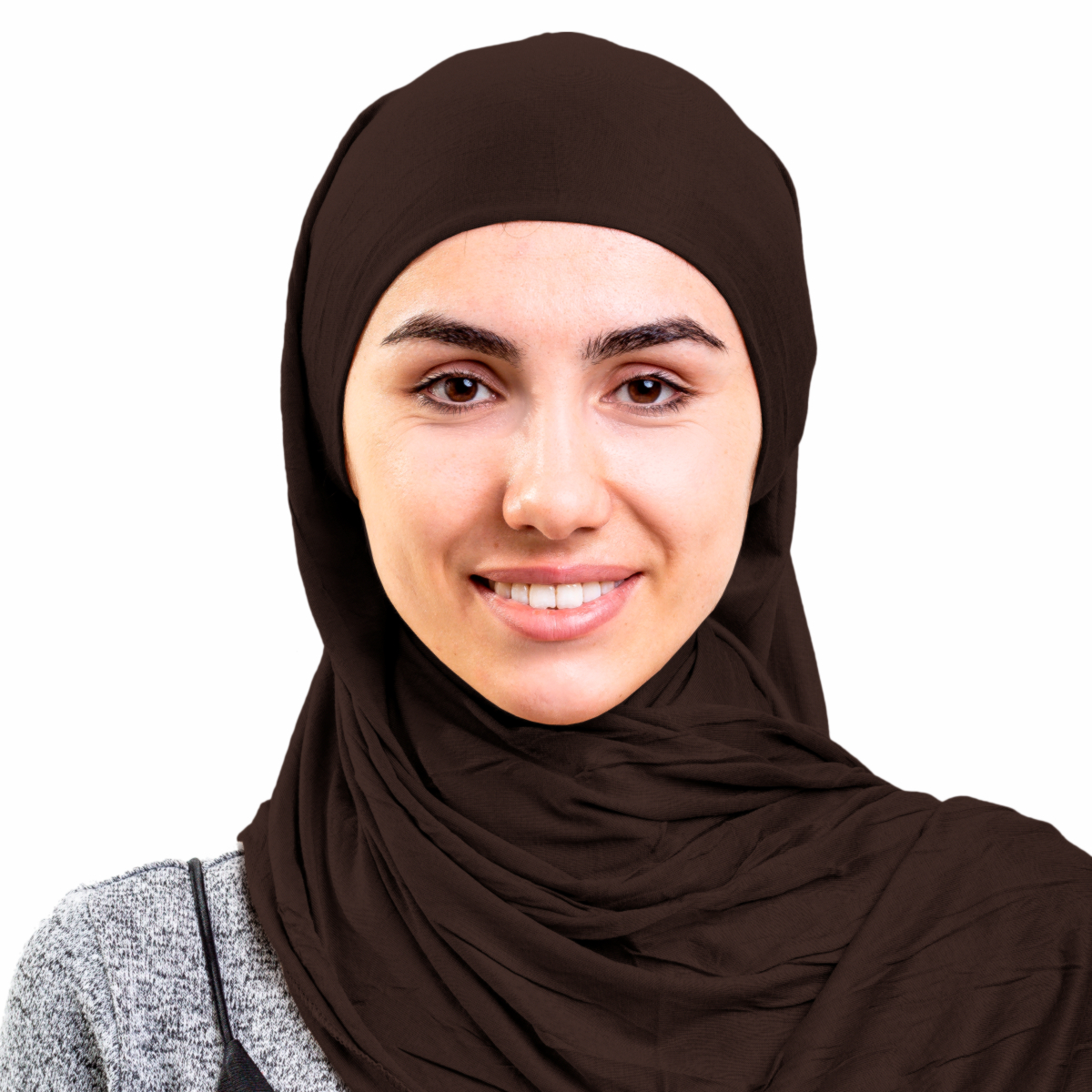 фото Хиджаб платок женский asiyah ay-hjb3-01 коричневый р. 170x60
