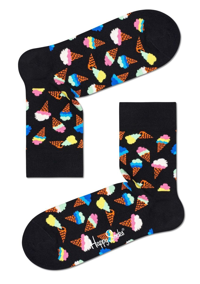 

Носки унисекс Happy Socks ICE13 черные 25, Черный, ICE13