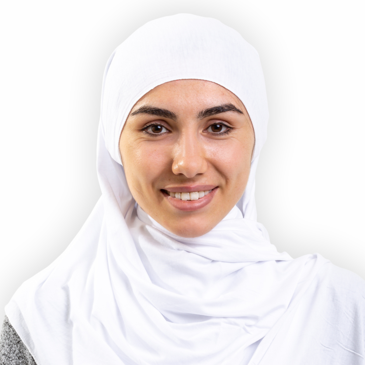 фото Хиджаб платок женский asiyah ay-hjb3-01 белый р. 170x60