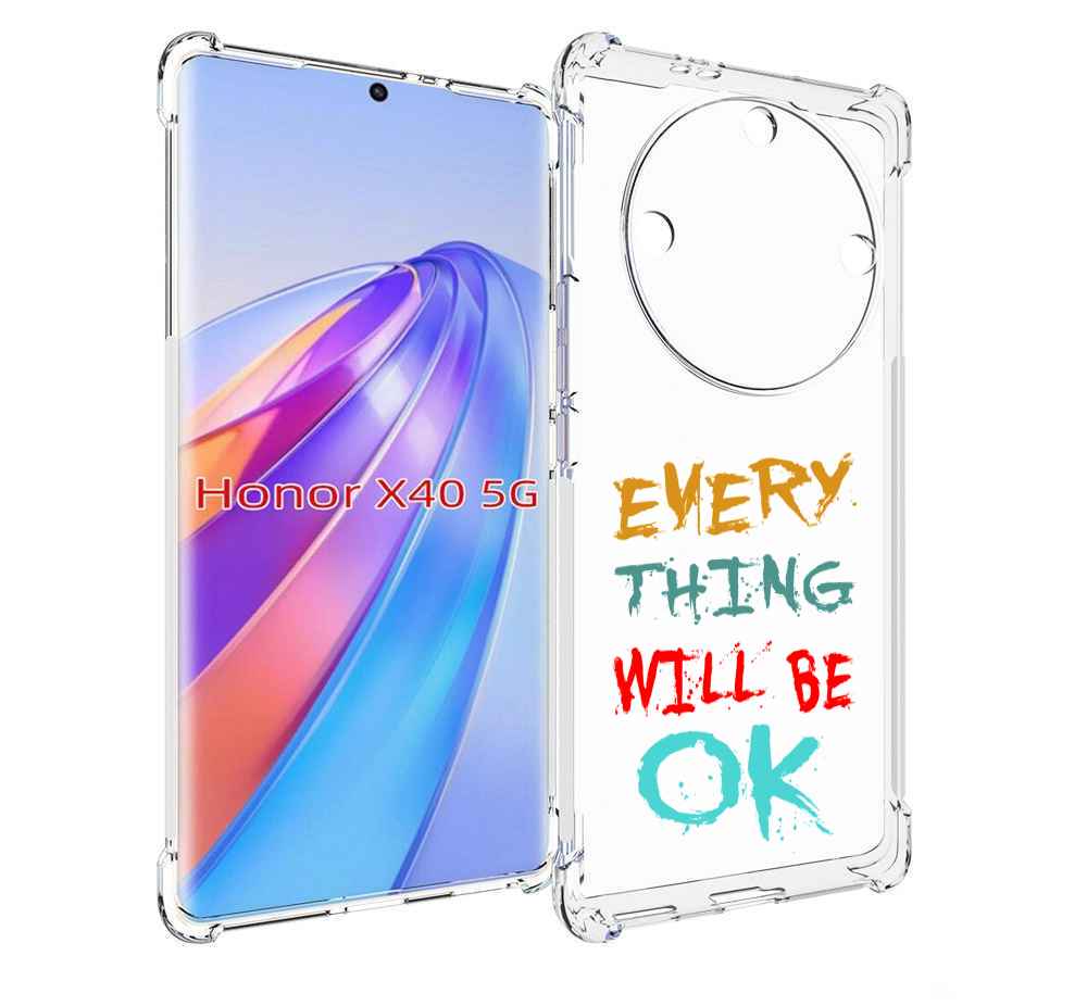 

Чехол MyPads все-будет-хорошо для Honor X40, Прозрачный, Tocco