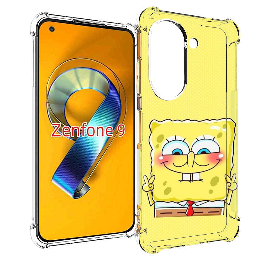 

Чехол MyPads довольный милый спанчбоб для Asus Zenfone 9 (AI2202), Прозрачный, Tocco