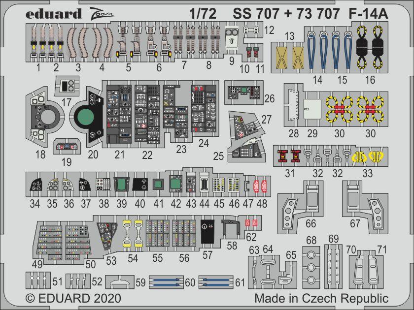 

Фототравление Eduard SS707 F-14A 1/72
