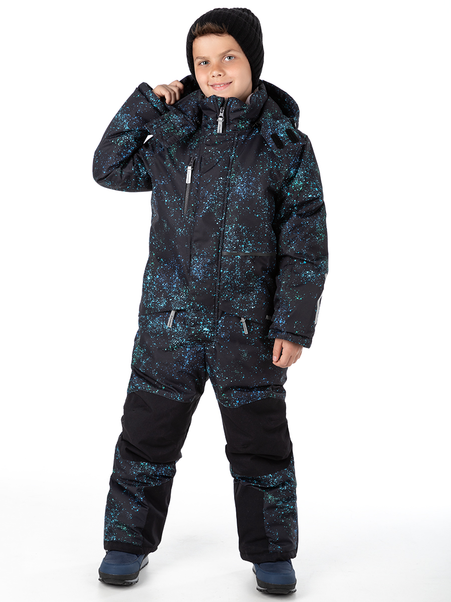 

Комбинезон детский NIKASTYLE 8з5524, черный/бирюза, 128, 8з5524