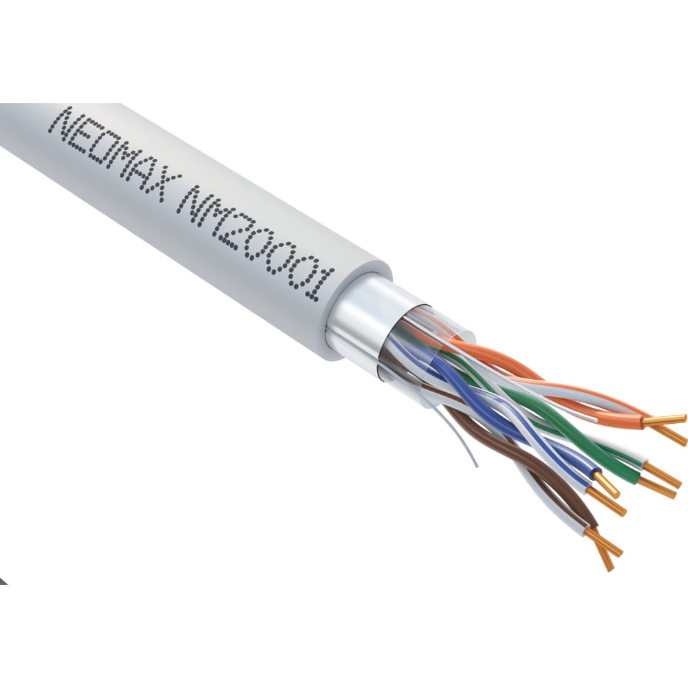 фото Neomax кабель ftp cat.5e, 4 пары, 305м 0.52мм медь pvc jacket nm20001