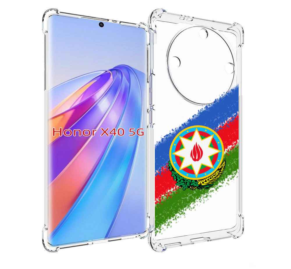 

Чехол MyPads герб флаг Азербайджана для Honor X40, Прозрачный, Tocco