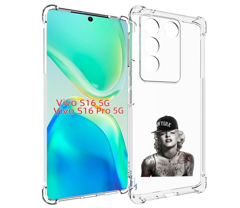 

Чехол MyPads Мерлин Монро с тату женский для Vivo S16 5G/S16 Pro 5G/V27/V27 Pro, Tocco