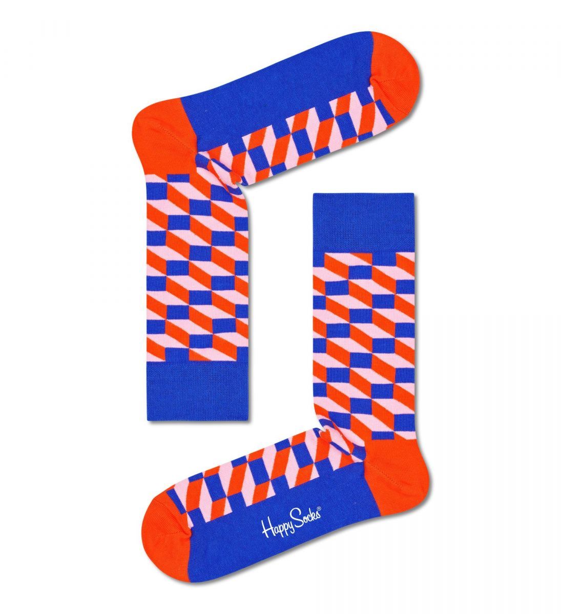 

Носки унисекс Happy Socks FIO01 3300 красный/голубой 25, FIO01 3300