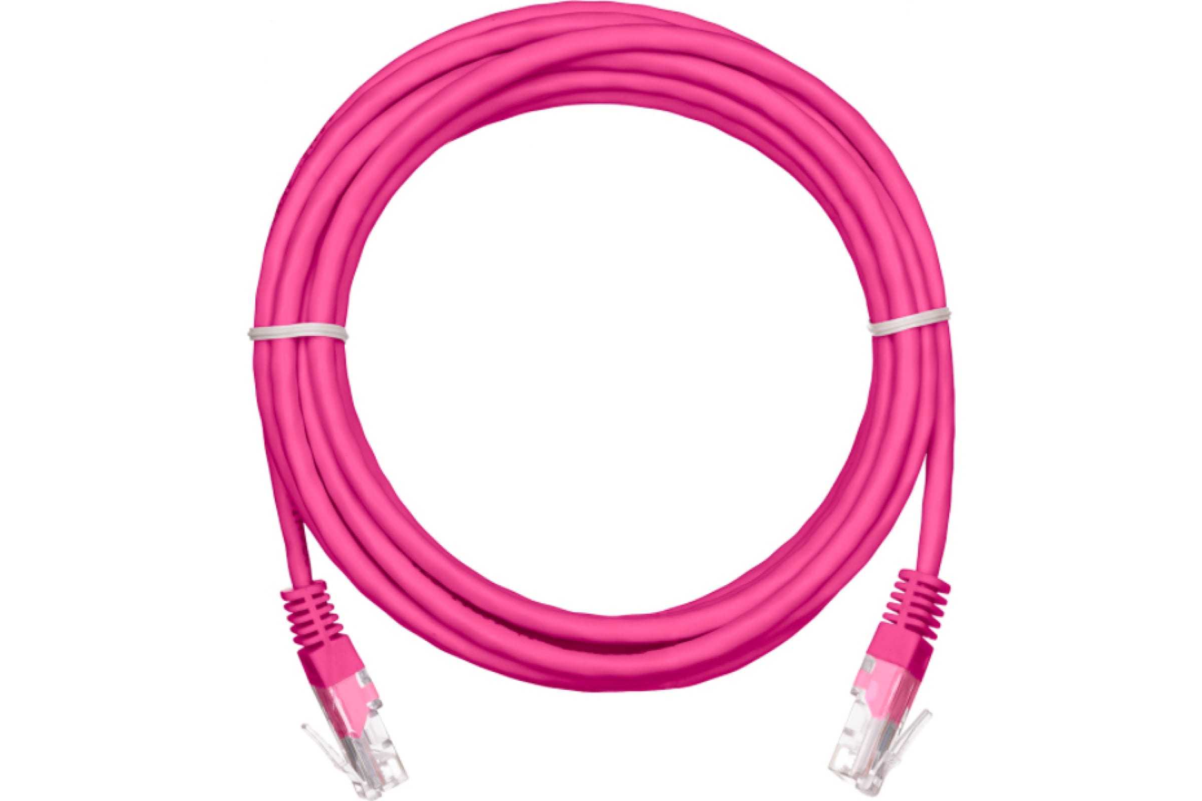 NETLAN Шнур U/UTP 4 пары, Кат.5e, PVC, розовый, 0,5м, 10шт. EC-PC4UD55B-BC-PVC-005-PK-10