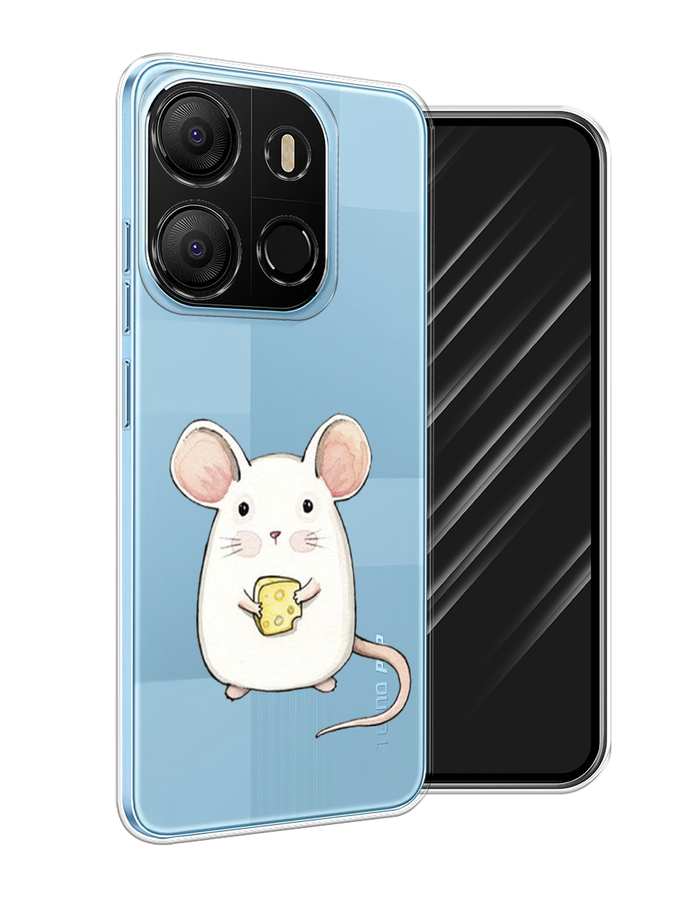 

Чехол Awog на Tecno Pop 7 "Мышка", Белый, 303850-1