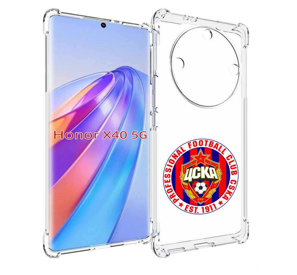

Чехол MyPads ФК ЦСК логотип для Honor X40, Прозрачный, Tocco