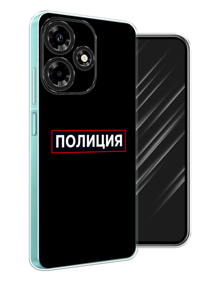 

Чехол Awog на Infinix Hot 30 "Police logo", Черный;белый;красный, 3104050-5