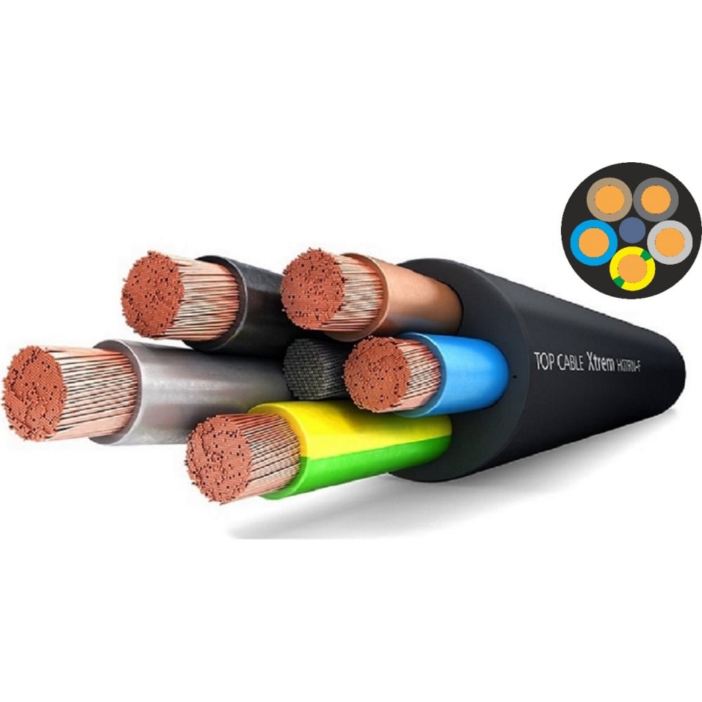 Top cable XTREM H07RN-F 5Х2,5 0,6 1kV Кабель силовой гибкий с изоляцией 100 м 3005002MR100