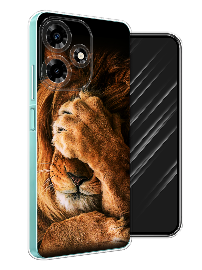 

Чехол Awog на Infinix Hot 30 "Львиный стыд", Коричневый;черный, 3104050-1