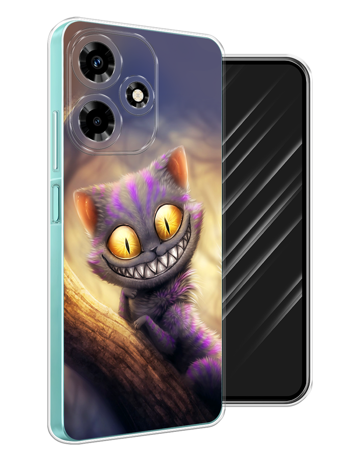 

Чехол Awog на Infinix Hot 30 "Cheshire Cat", Фиолетовый;желтый, 3104050-1