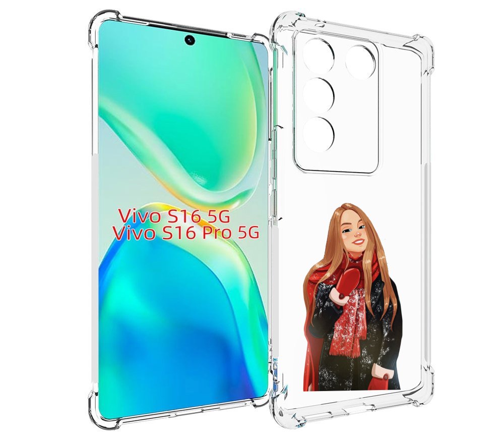 

Чехол MyPads Новогодний-зимний-арт женский для Vivo S16 5G/S16 Pro 5G/V27/V27 Pro, Tocco