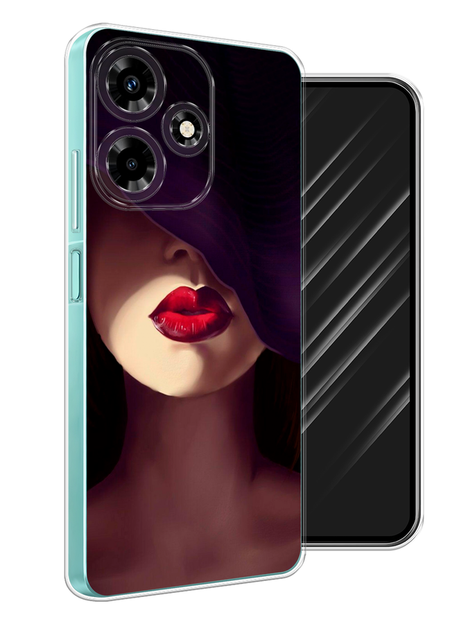 

Чехол Awog на Infinix Hot 30 "Красные губы", Черный;бежевый;красный, 3104050-7