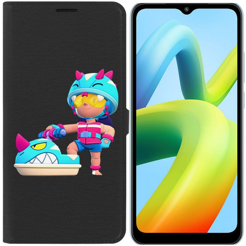

Чехол-книжка Eco Book для Xiaomi Redmi A1+ Brawl Stars-Аквабайкер Джеки