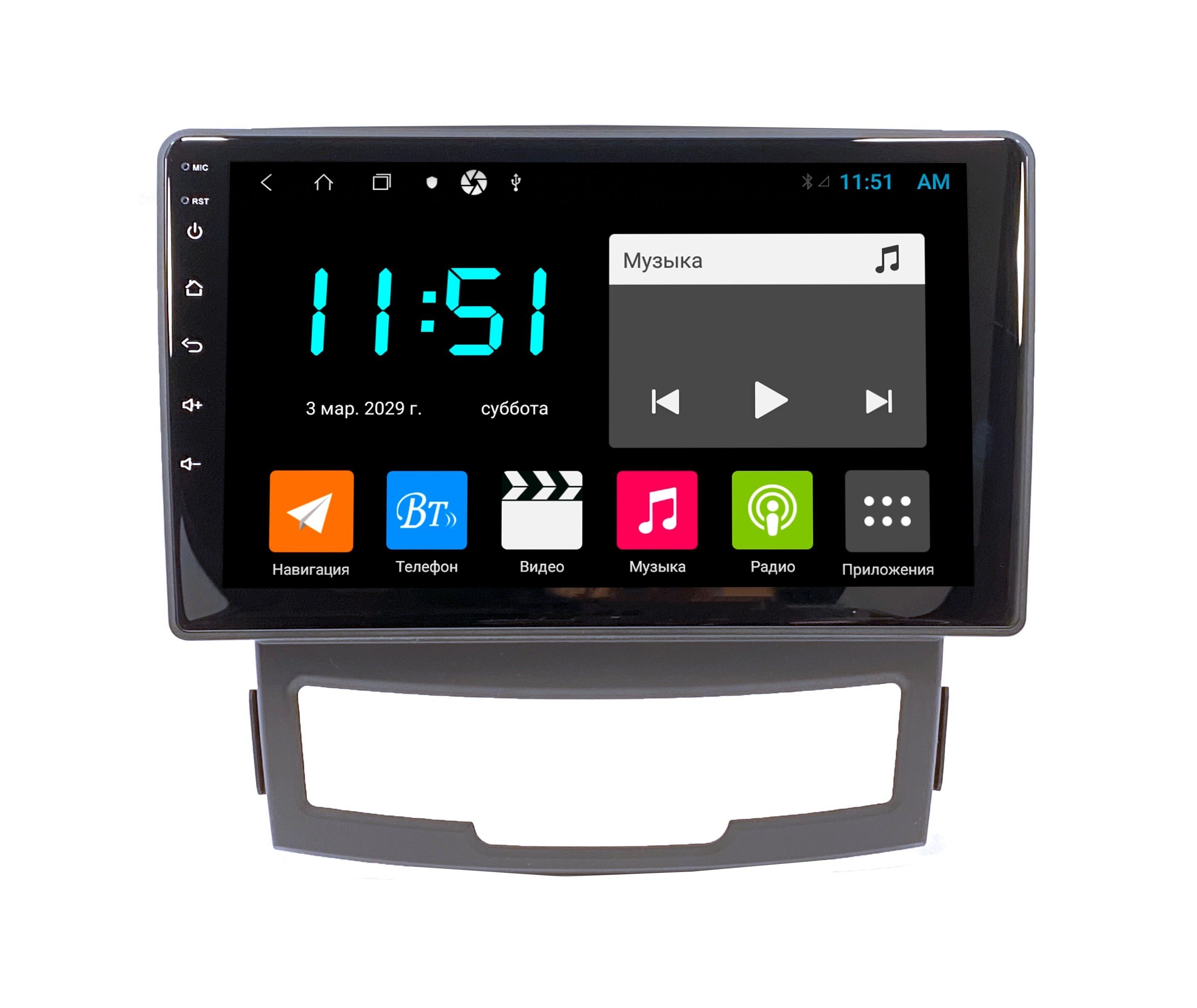 Штатная автомагнитола Zenith Ssang Yong Actyon 2010-2013 Android 12 464GB Мультируль 3049700₽