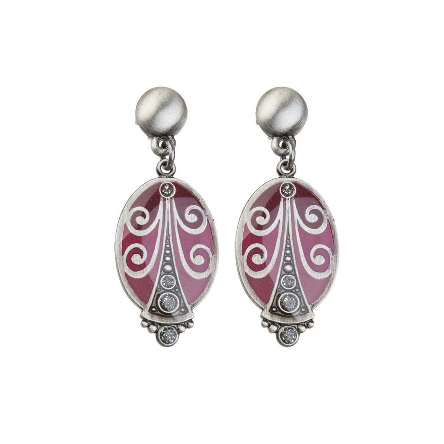 

Серьги из бижутерного сплава/бронзы с эмалью Clara Bijoux A59972.2T R, A59972.2T R