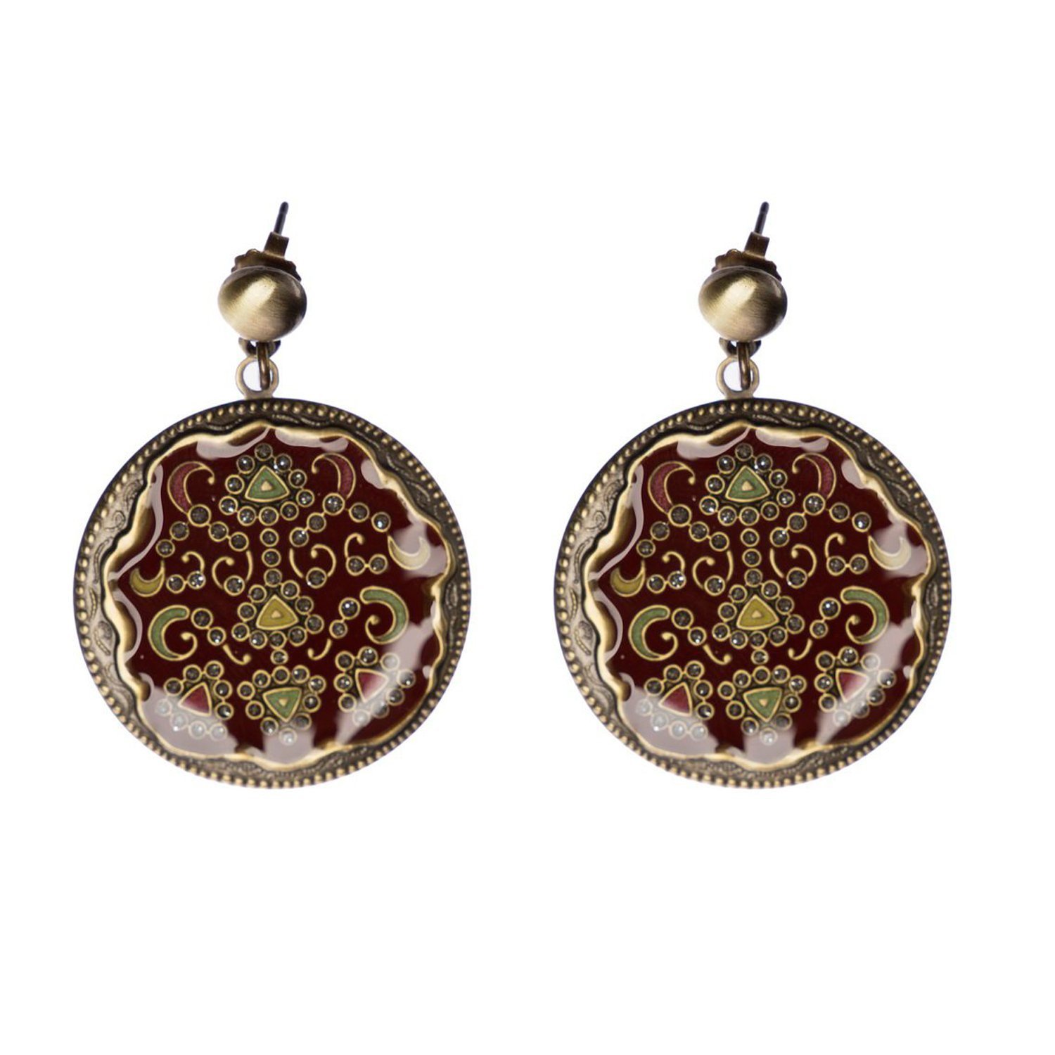 

Серьги из бижутерного сплава/бронзы с эмалью Clara Bijoux A58035.5.T R, A58035.5.T R