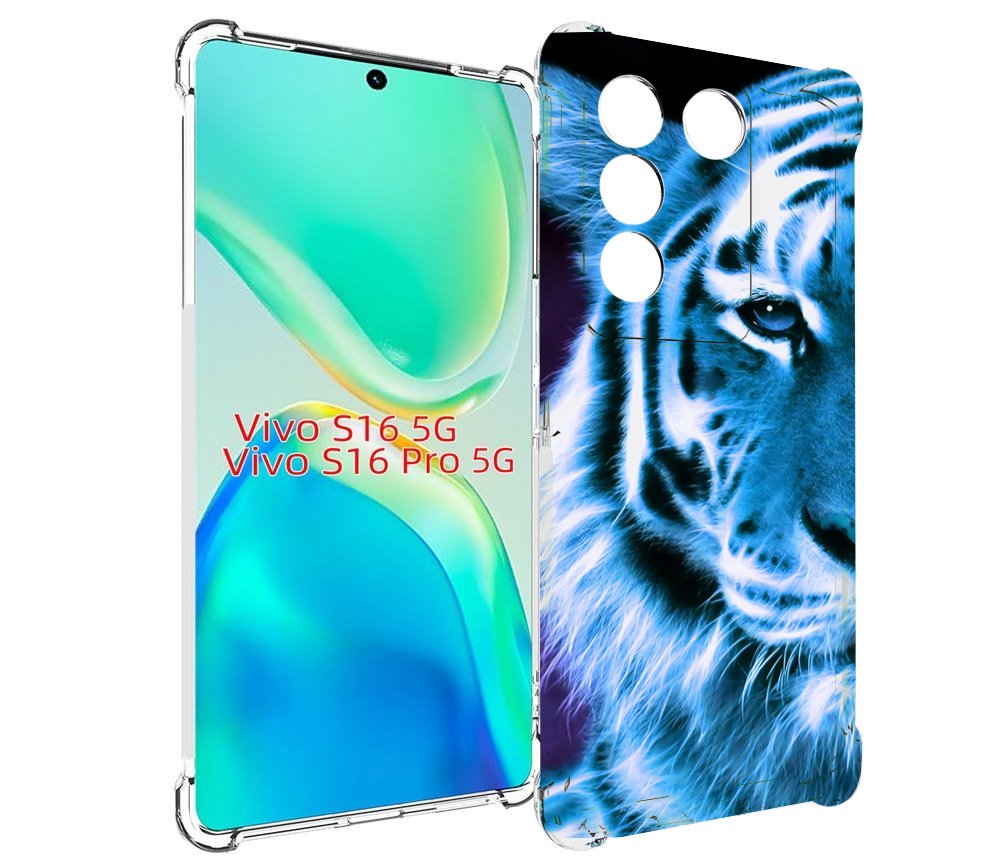 

Чехол MyPads Половина-тигра мужской для Vivo S16 5G/S16 Pro 5G/V27/V27 Pro, Tocco