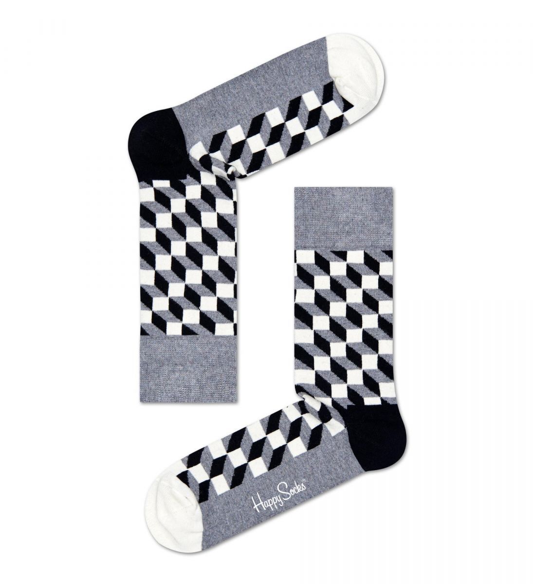 

Носки унисекс Happy Socks FIO01 9350 разноцветные 29, Черный;серый, FIO01 9350