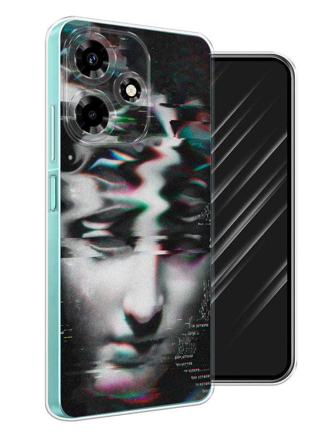 

Чехол Awog на Infinix Hot 30 "Glitch Art", Серый, 3104050-9