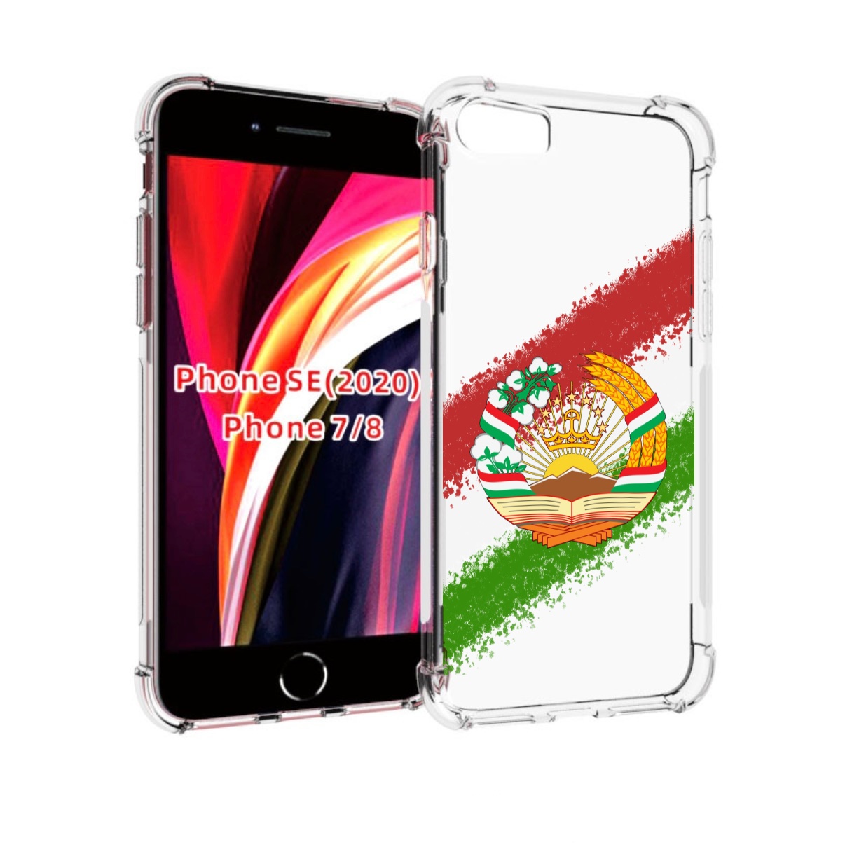 

Чехол MyPads герб флаг Таджикистана для iPhone 7 4.7 / iPhone 8 / iPhone SE 2 (2020), Прозрачный, Tocco