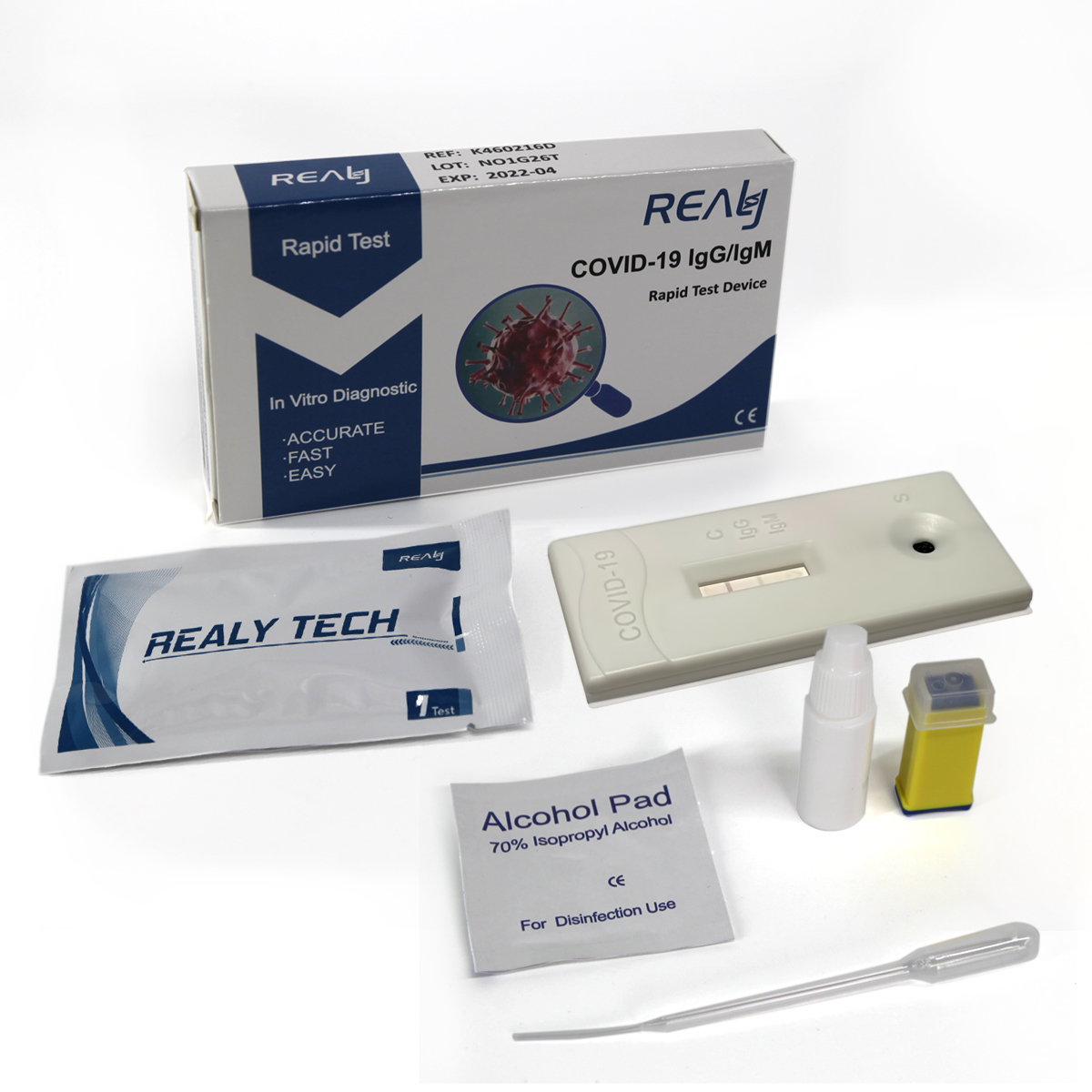 

Экспресс-тест на антитела и COVID-19 Realy Tech IgM/IgG, Rapid test COVID-19 IgM/IgG