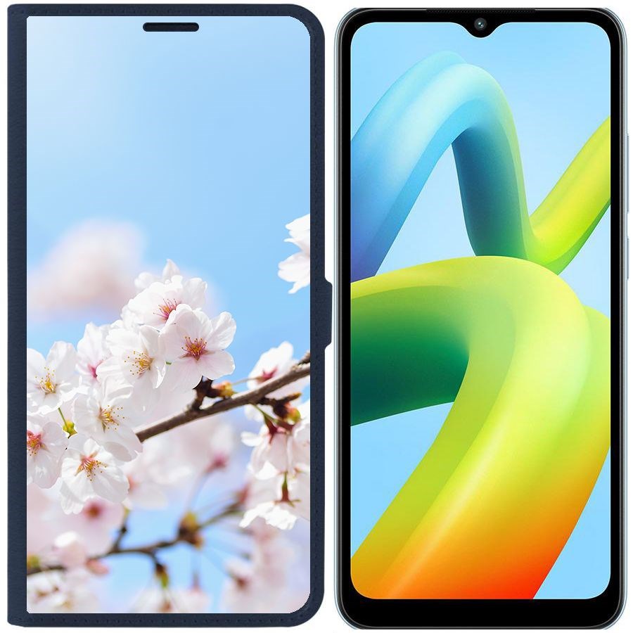 

Чехол-книжка Eco Book для Xiaomi Redmi A1+ Цветение, Синий