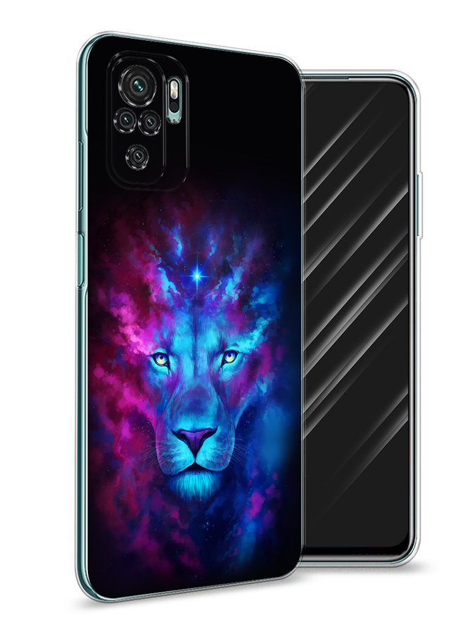 

Чехол Awog на Xiaomi Redmi Note 10 "Космический лев", Разноцветный, 39750-1