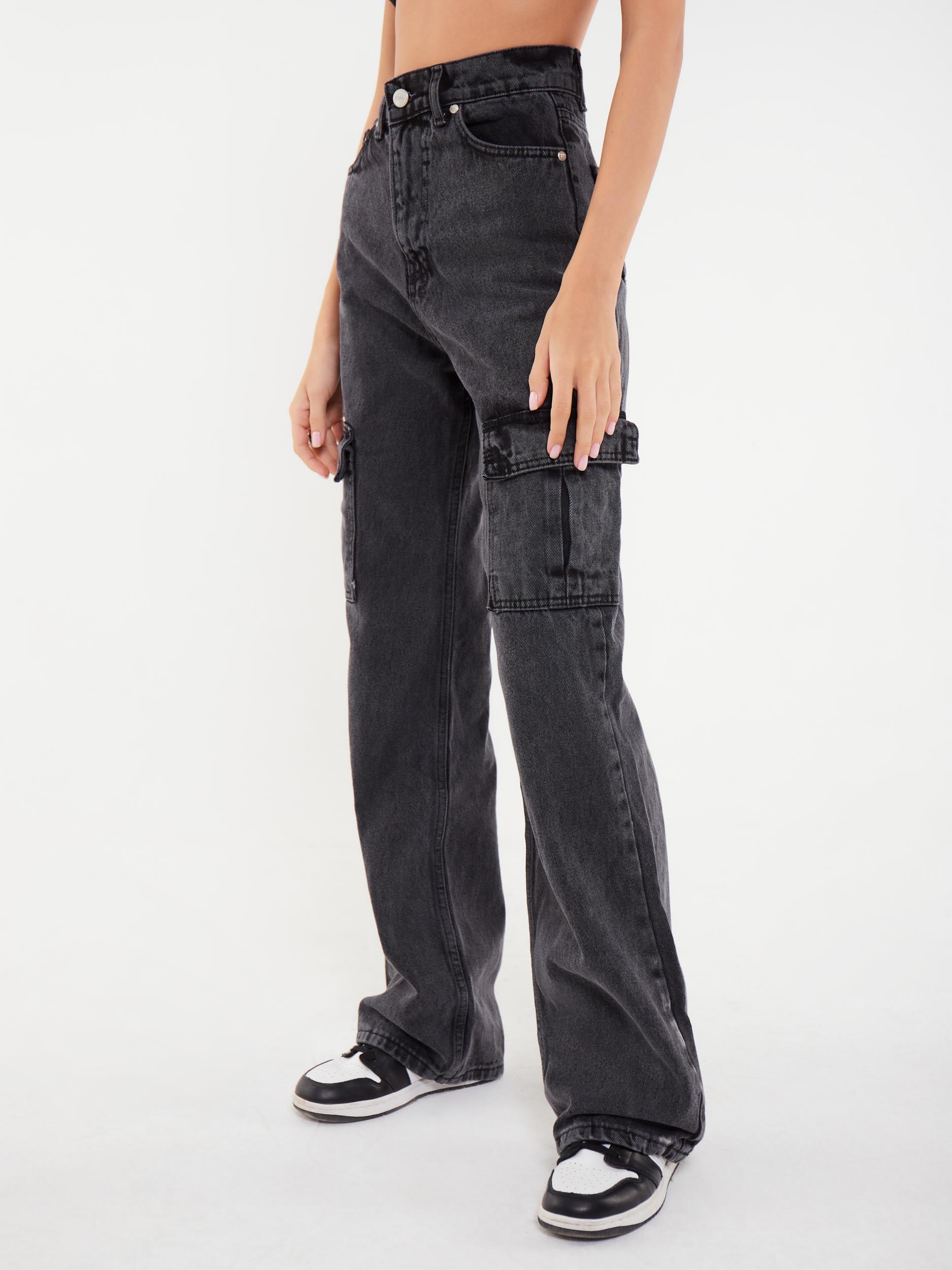 

Джинсы женские Feelz Cargo Palazzo 02 серые 27, Серый, Cargo Palazzo 02