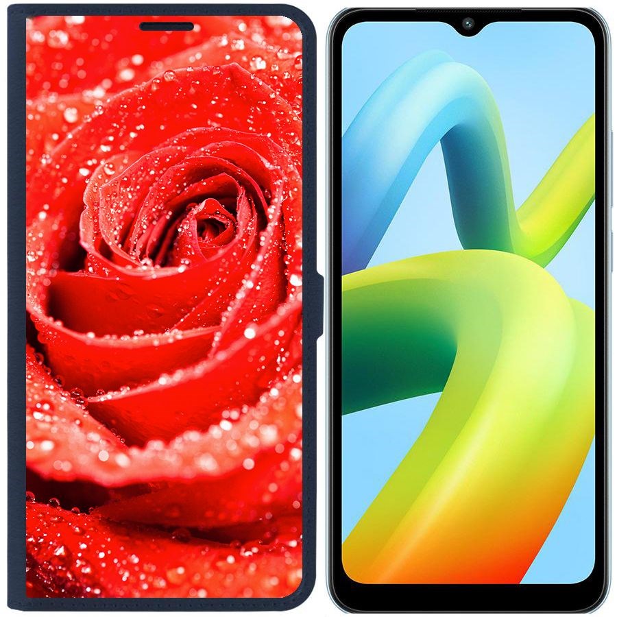 

Чехол-книжка Eco Book для Xiaomi Redmi A1+ Роза, Синий