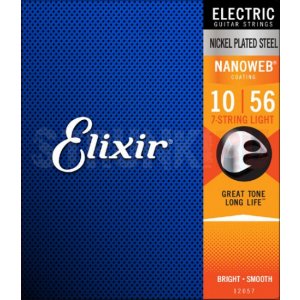 

Струны для 7-струнной электрогитары Elixir 12057 NANOWEB 10-56