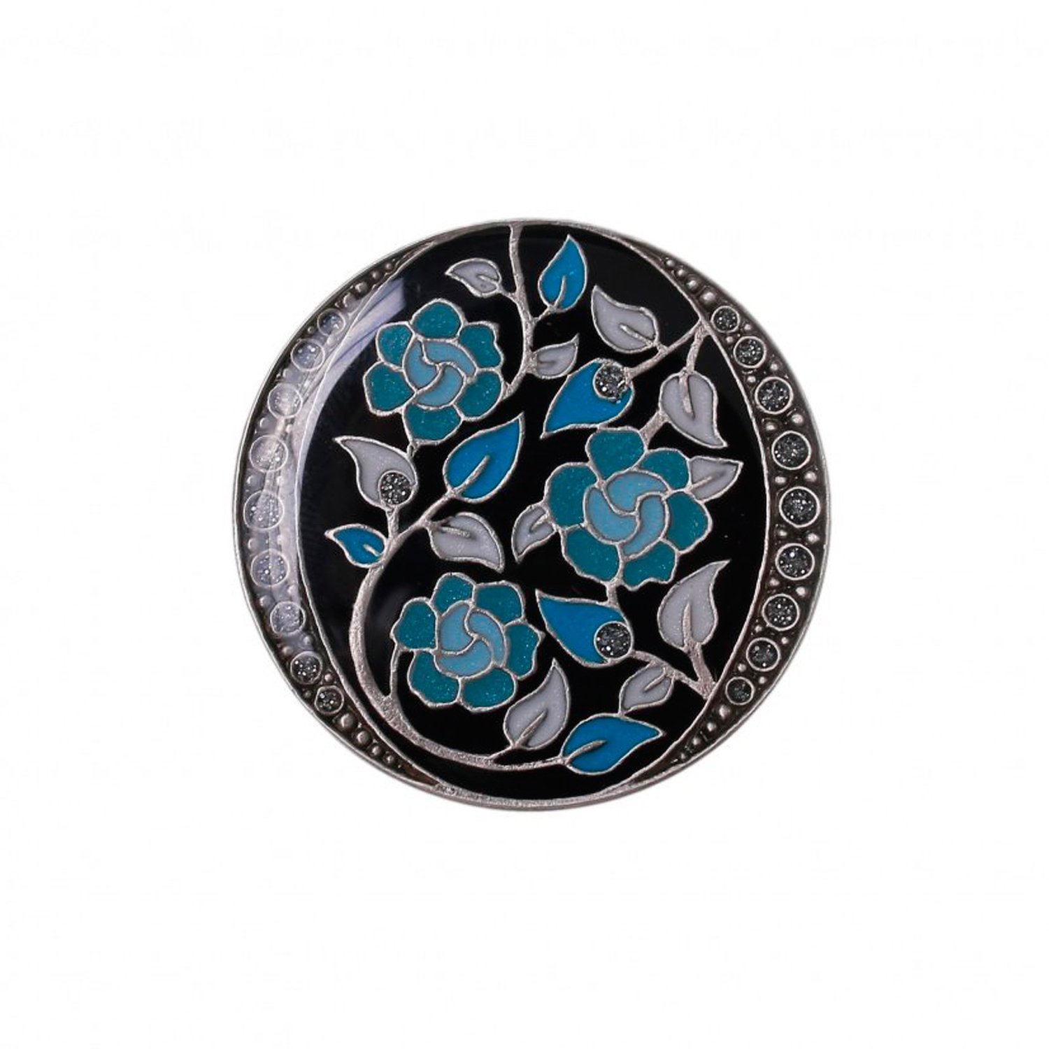 

Брошь из бижутерного сплава/бронзы с эмалью Clara Bijoux F77096 BL, F77096 BL