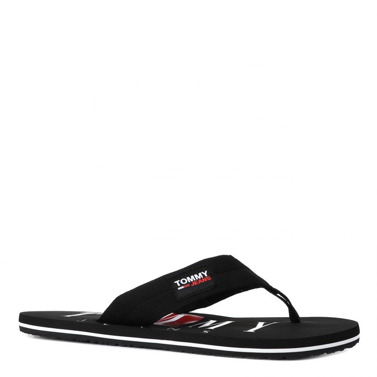 фото Мужские сланцы tommy jeans tommy jeans beach sandal em0em00691 цв. черный 41 eu