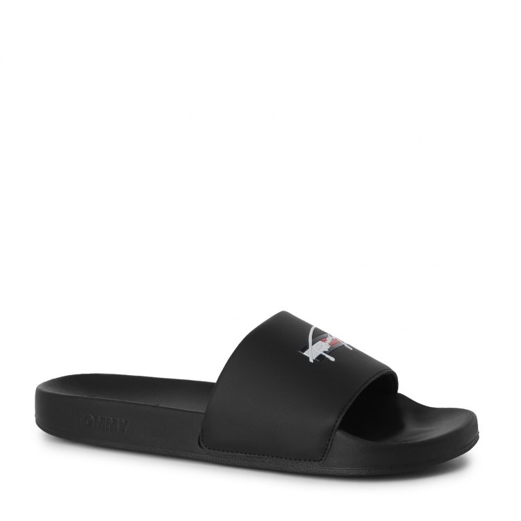 фото Мужские шлепанцы tommy jeans tommy signature mens pool slide em0em00729 цв. черный 43 eu