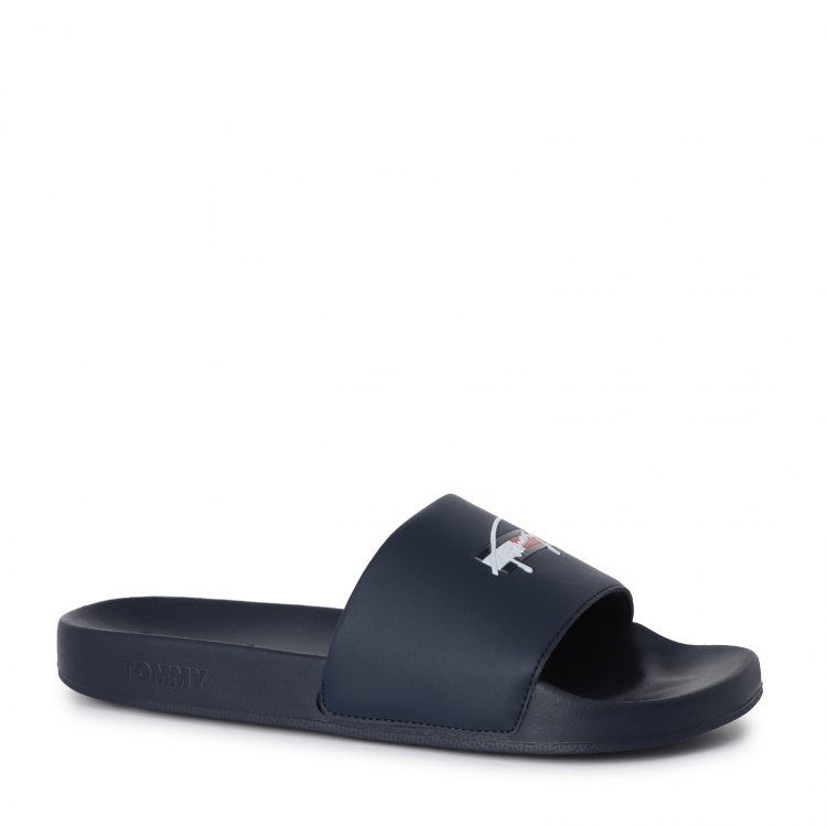 фото Мужские шлепанцы tommy jeans tommy signature mens pool slide цв. темно-синий 46 eu