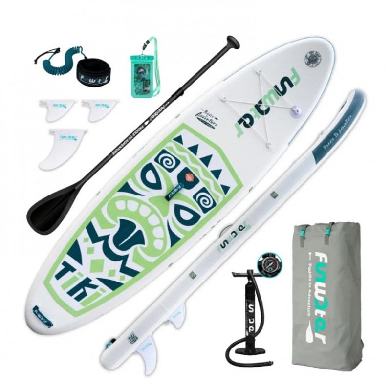 

SUP-борд Tech Team Tiki 320x84x15 см white, Белый;зеленый, Tiki